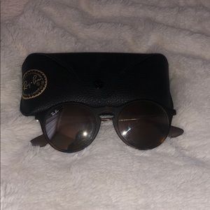 Ray Ban round mirrored sunglasses